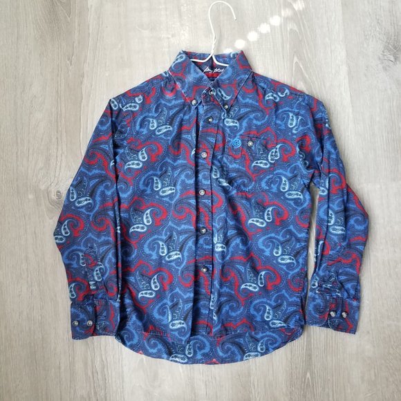 Wrangler Other - WRANGLER Boy’s Long Sleeve Button-Up Shirt Size: M